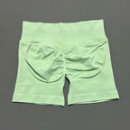 HISTELLO Gym Shorts 4.5" Women Fitness Sports Biker Shorts Low Waist Running Pants Workout Scrunch Butt Yoga Seamless Leggings