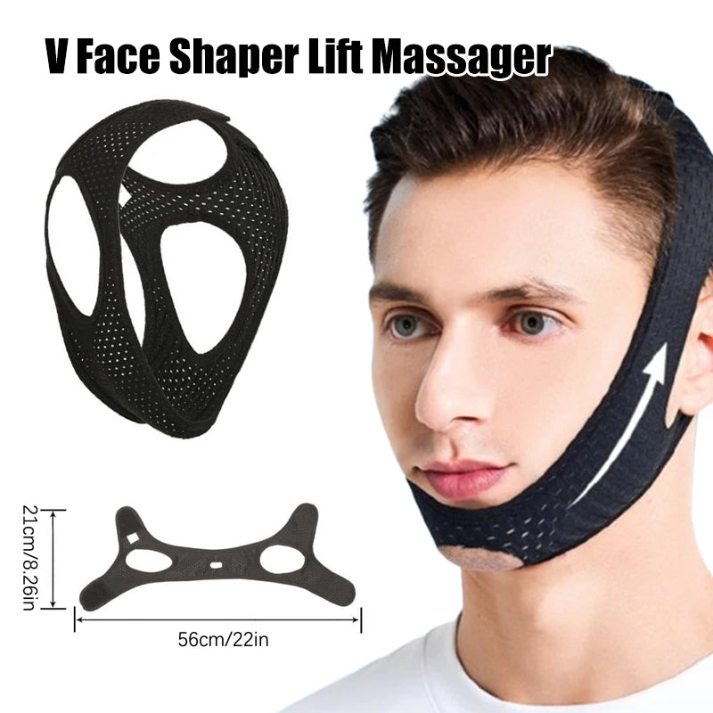 V Face Shaper Lift Massager Anti Wrinkle Red Soins De Double Chin Bandage Thin Face Care Beauty Health Slimming For Man