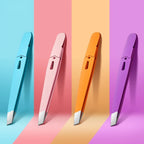 Colorful Stainless Steel Eyebrow Tweezer With Slanted Tips For Brows And Fine Facial Hair Removal
