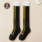 Women Knee High Socks Set 1 2 5 10 Pairs Cartoon Chicken Claw Print Funny Socks Fitness Sport Casual Slim Leg Tube Socks