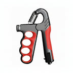 Hand grip strengthener with accessories on a white background