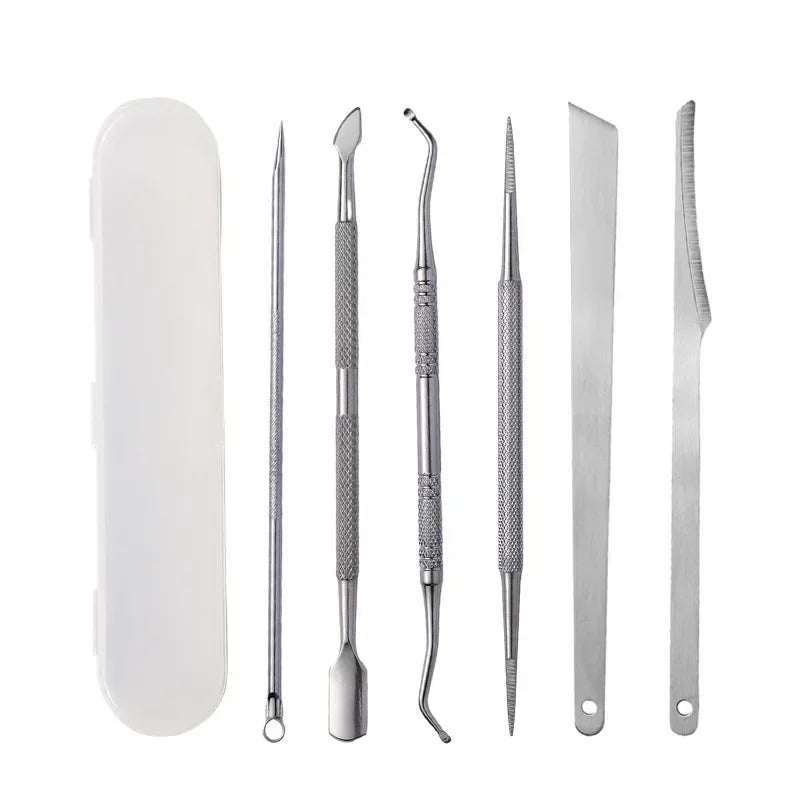 Premium Foot Care Kit 8Pcs Callus Remover File Dead Skin Shaver Cuticle Pusher Pedicure Tool for Hard Tough Skin Beauty Health