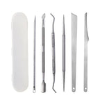 Premium Foot Care Kit 8Pcs Callus Remover File Dead Skin Shaver Cuticle Pusher Pedicure Tool for Hard Tough Skin Beauty Health