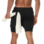 Camo Running Shorts Men 2 In 1 Quick Dry Training Gym Jogging Shorts Summer Fitness