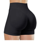 Summer High Waisted Yoga Shorts For Women Fashionable Fitness Running Pants Solid Color Elastic Tights