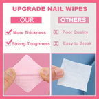 20-600pcs Lint-Free Nail Wipes Gel Cleansing Tissues Aluminum-Free Nail Polish Remover Pads for Nail Beauty Cleaning Care Tool