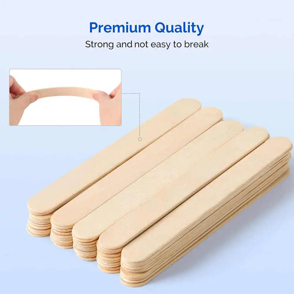 Disposable Wooden Tongue Depressor Individually Packaged Woman  Body Hair Removal Sticks Beauty Health Sterilize Tool Supply