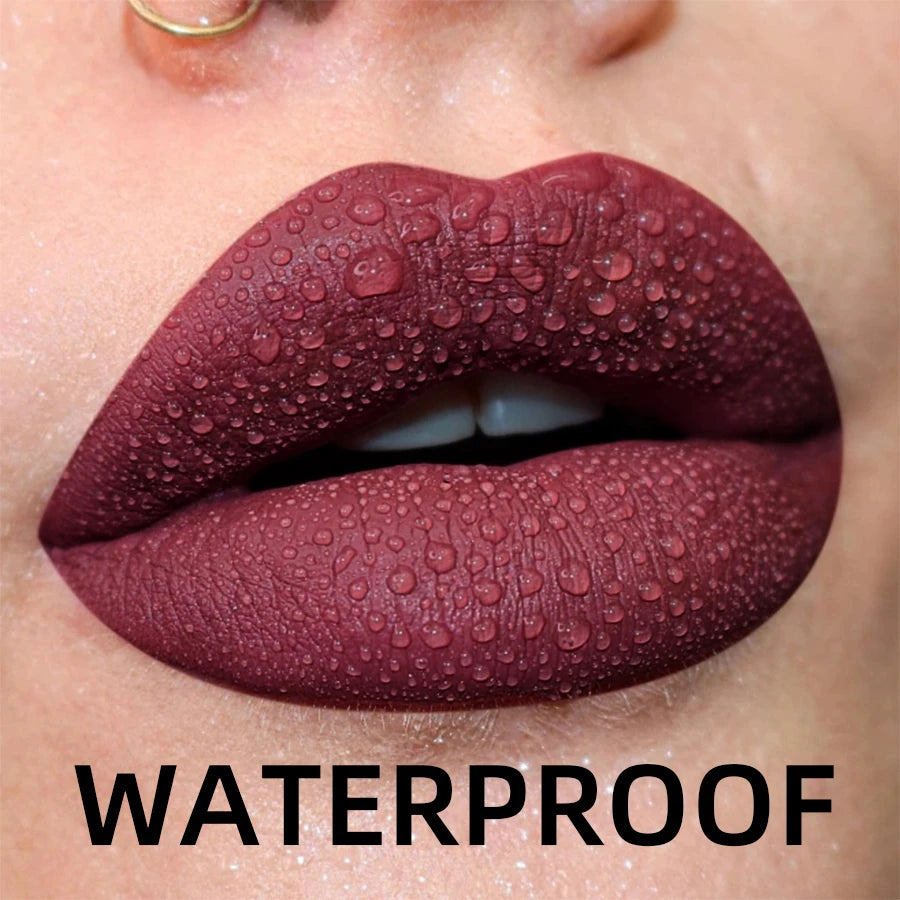 19 Colors Matte Velvet Liquid Lipstick – Waterproof Long-Lasting Lip Tint & Glaze
