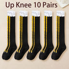 Women Knee High Socks Set 1 2 5 10 Pairs Cartoon Chicken Claw Print Funny Socks Fitness Sport Casual Slim Leg Tube Socks