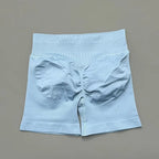 HISTELLO Gym Shorts 4.5" Women Fitness Sports Biker Shorts Low Waist Running Pants Workout Scrunch Butt Yoga Seamless Leggings