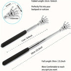 Portable Stainless Steel Telescopic Back Scratcher Extendable Scratcher Back Massager Tool For Blood Circulation Relax Health