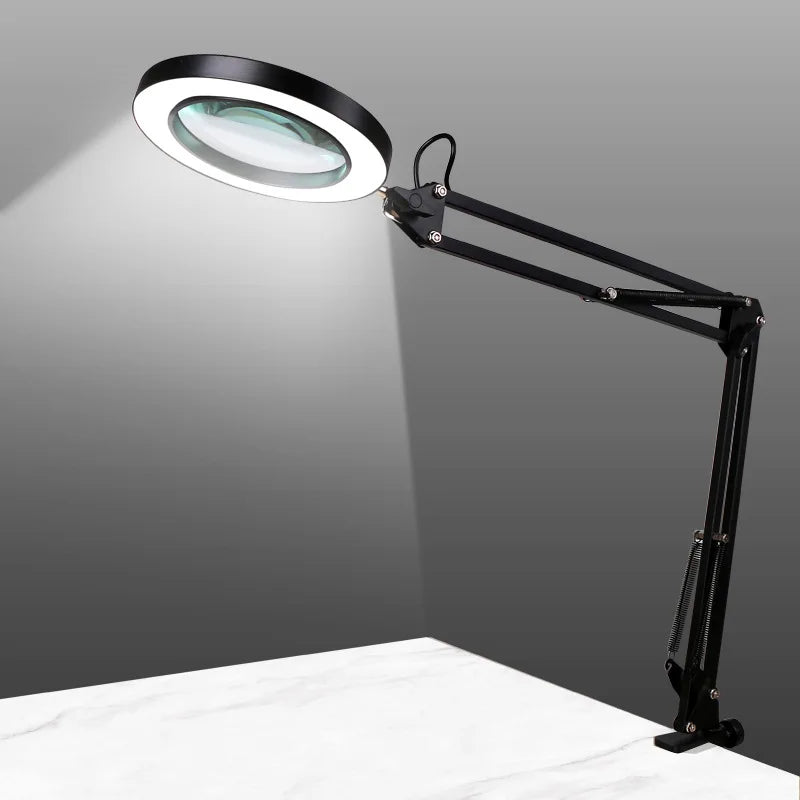 72LED 8X/10X NEW Illuminated Magnifier USB 3 Colors LED Magnifying Glass for Soldering Iron Repair/Table Lamp/Skincare Beauty