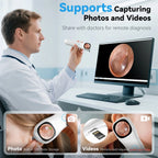 Digital Ear Camera with 1.21 Inch IPS Screen1080p HD Smart Visual Ear Care with tool for Ear/ Nose/Mouth/Pet/Skin Care Health