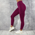 Women Yoga Leggings High Waist with Pocket Gym Workout Running Stretchy Butt Lifting Casual Skinny Pants