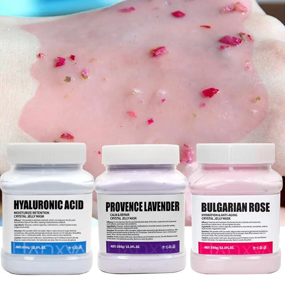 Rose Chamomile Hydrating Radiance Mask Powder Pink Rose Petal Crystal Jelly Mask Powder Skin Care Product 350g