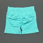 HISTELLO Gym Shorts 4.5" Women Fitness Sports Biker Shorts Low Waist Running Pants Workout Scrunch Butt Yoga Seamless Leggings