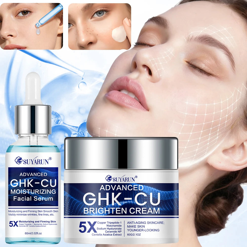 Cream & Serum - Anti-aging facial moisturizer, firming and moisturizing for all skin types, suitable for women.