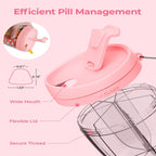 Portable 7-Compartment Vitamin Supplement Storage Box Energy Boost Capsule Organizer with Confusion-Reducing Design