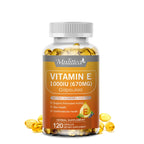 Mulittea Vitamin E Capsules Helps Blood Birculation and Antioxidant &Brightens Skin Tone Daily Vitamin Supplement Beauty Health
