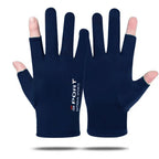Ice Silk Half Finger Gloves For Men And Women Anti Slip Cycling Driving Fishing Summer Outdoor Fitness High Elastic