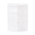 Clear plastic tray with cut-out handles on a white background