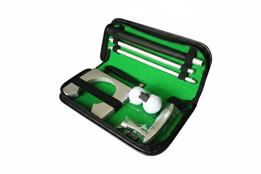 Golf Putting Practice Set With Putter Head Balls And Goal In A Portable Zipper Bag For Home Practice - Muliva
