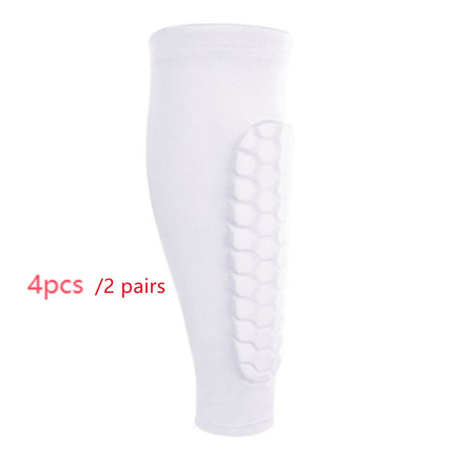 Honeycomb Shank Protection Foot Sock For Men Non Slip Anti Collision For Running Cycling Hiking Fitness Health - Muliva