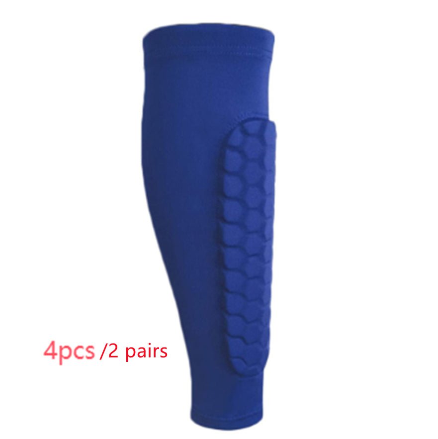 Honeycomb Shank Protection Foot Sock For Men Non Slip Anti Collision For Running Cycling Hiking Fitness Health - Muliva