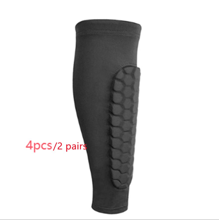 Honeycomb Shank Protection Foot Sock For Men Non Slip Anti Collision For Running Cycling Hiking Fitness Health - Muliva