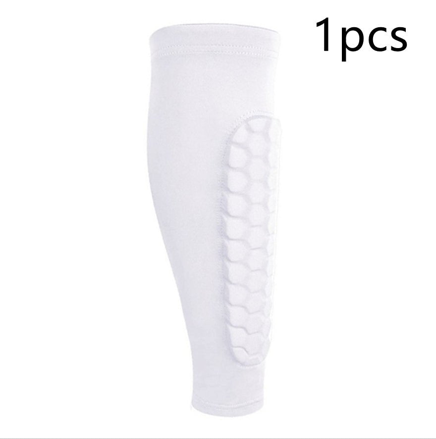 Honeycomb Shank Protection Foot Sock For Men Non Slip Anti Collision For Running Cycling Hiking Fitness Health - Muliva