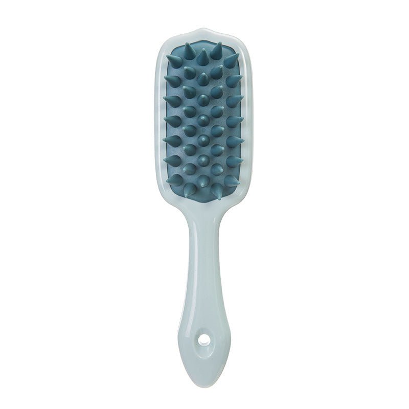 Long Handle Silicone Head Massage Comb For Scalp Relaxation With ABS Body And TPE Bristles In Multiple Colors - Muliva