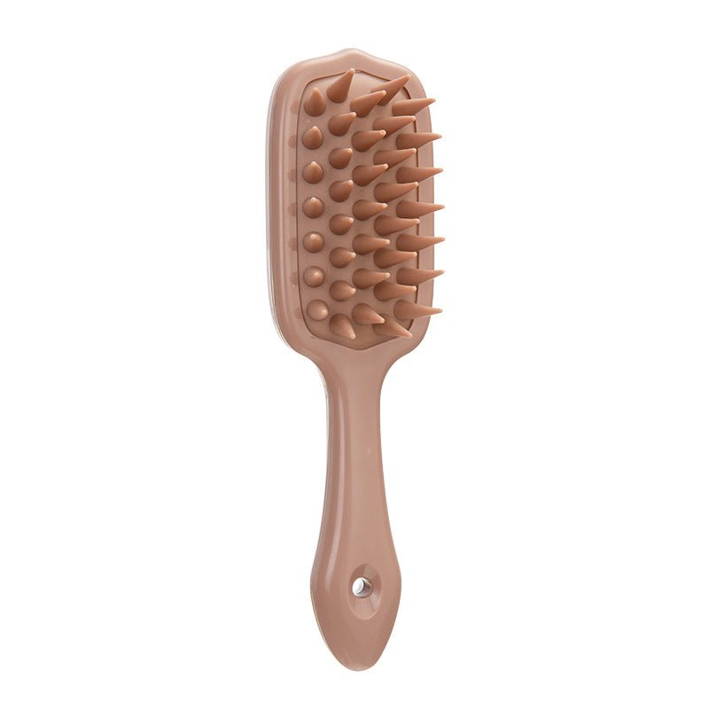 Long Handle Silicone Head Massage Comb For Scalp Relaxation With ABS Body And TPE Bristles In Multiple Colors - Muliva
