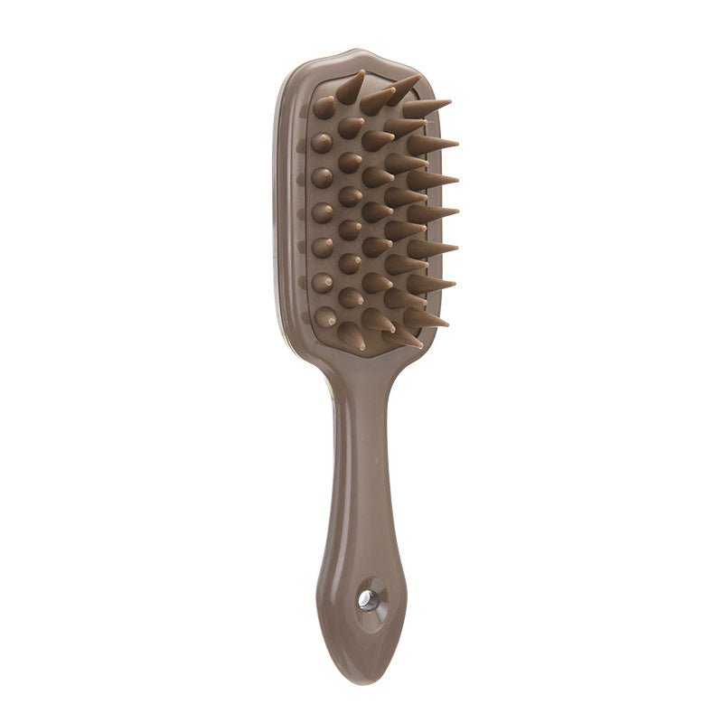 Long Handle Silicone Head Massage Comb For Scalp Relaxation With ABS Body And TPE Bristles In Multiple Colors - Muliva