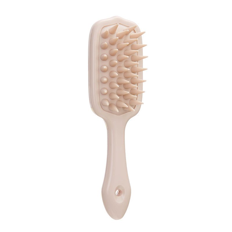 Long Handle Silicone Head Massage Comb For Scalp Relaxation With ABS Body And TPE Bristles In Multiple Colors - Muliva