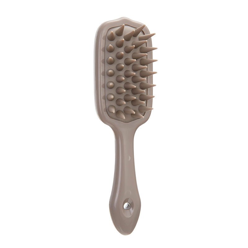 Long Handle Silicone Head Massage Comb For Scalp Relaxation With ABS Body And TPE Bristles In Multiple Colors - Muliva