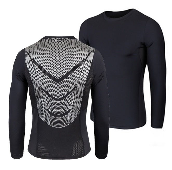 Men's Long Sleeve Training T Shirt Polyester Sportswear For Autumn And Winter Athletic Gym Wear - Muliva
