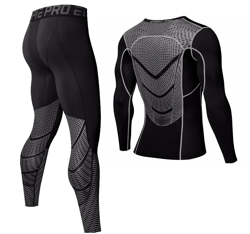 Men's Long Sleeve Training T Shirt Polyester Sportswear For Autumn And Winter Athletic Gym Wear - Muliva