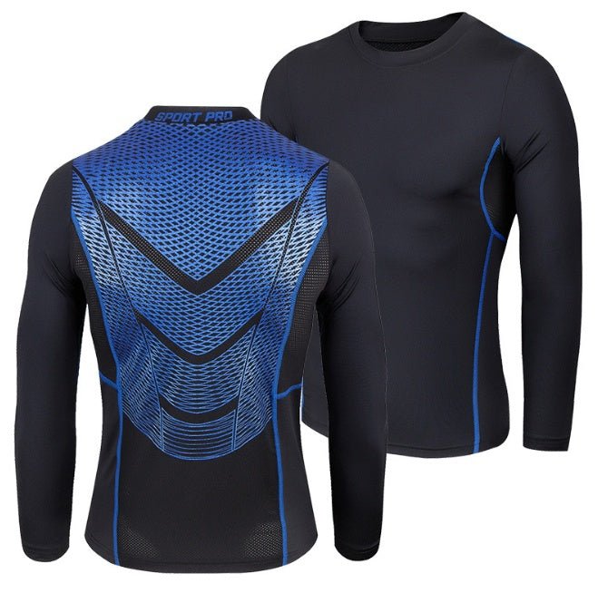Men's Long Sleeve Training T Shirt Polyester Sportswear For Autumn And Winter Athletic Gym Wear - Muliva