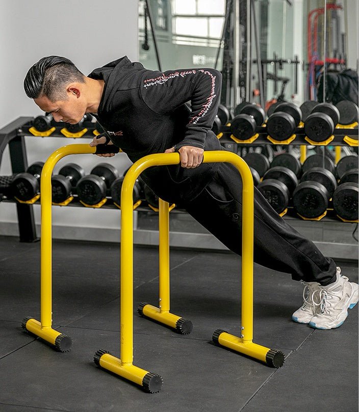Movable Single Parallel Bars For Gym With Steel Frame And Foam Padding 120kg Capacity 80x64x37.5 cm - Muliva