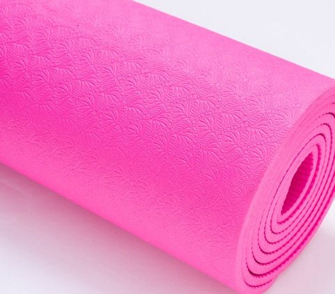 Non Slip Thick Yoga Mat With Waterproof Dustproof Surface For Home Gym And Studio Cushioning - Muliva