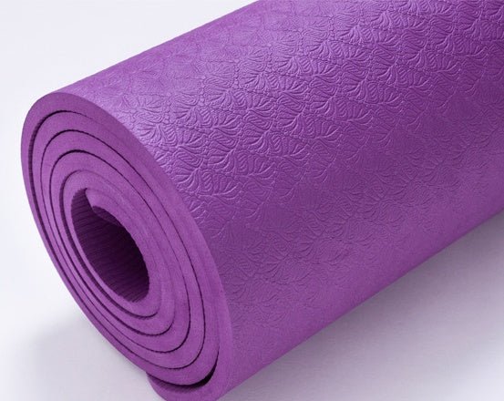 Non Slip Thick Yoga Mat With Waterproof Dustproof Surface For Home Gym And Studio Cushioning - Muliva