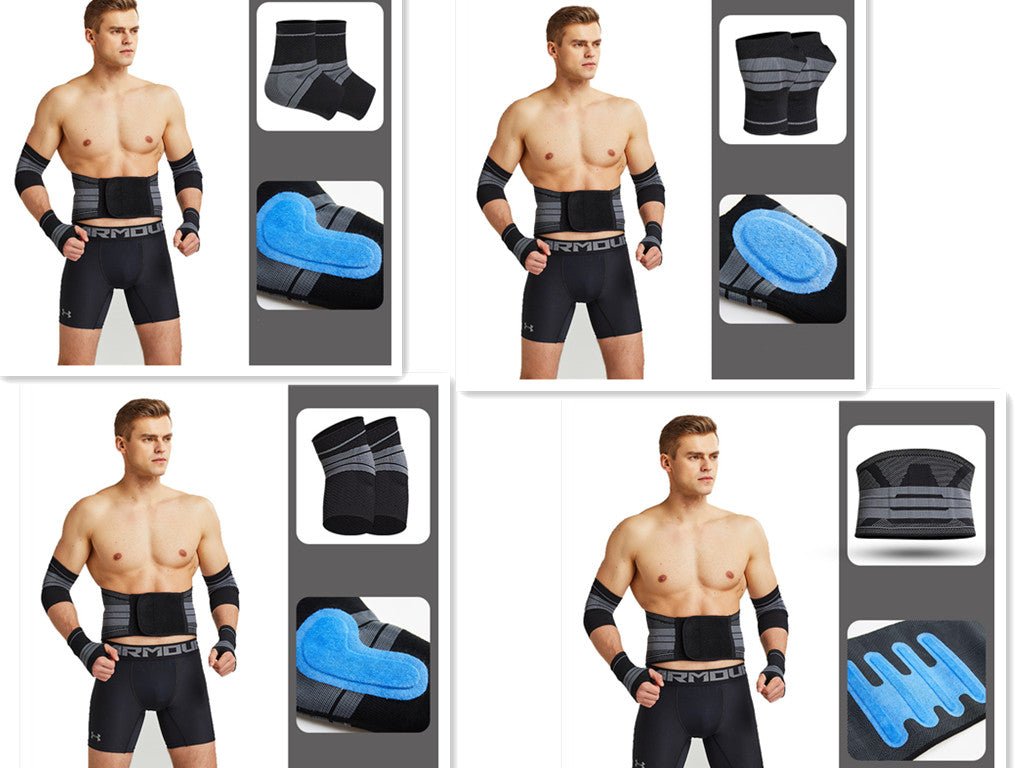 Premium Nylon Sports Protective Gear For Palm Elbow Waist And Ankle Protection For General Use - Muliva