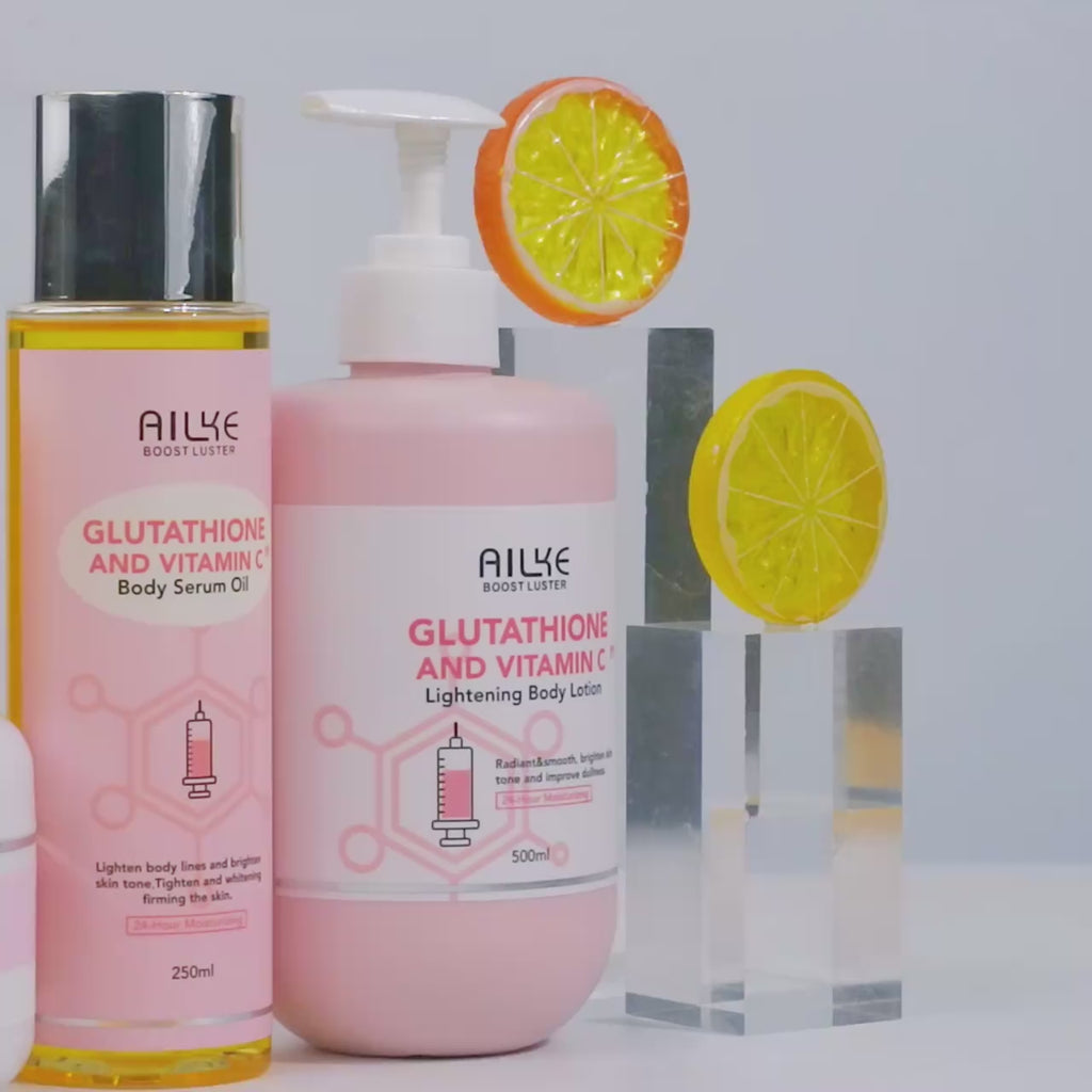 AILKE Vitamin C Glutathione Whitening Facial Body Skincare Set