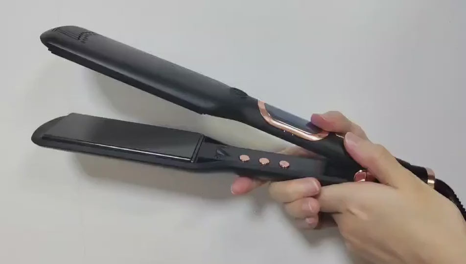 Professional Tourmaline Ceramic Hair Straightener and Curler Dual Voltage