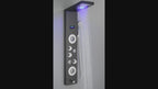 LED Rainfall Shower Panel Tower System with Massage Jets