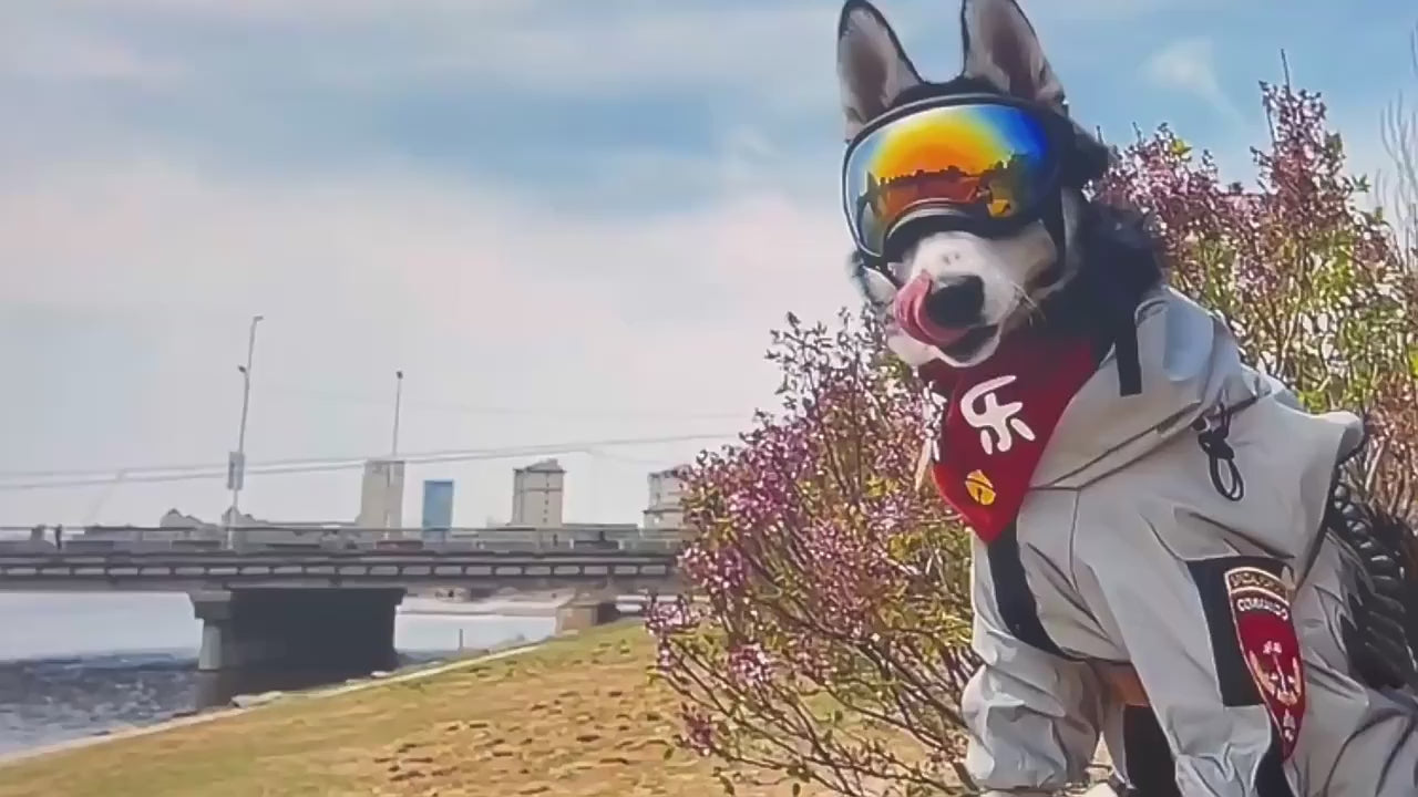 Dog Fashion Sports Sunglasses with Adjustable Strap Anti-Fog Pet Goggles