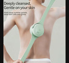 Waterproof Electric Body Brush with Long Handle and Rotatable Heads