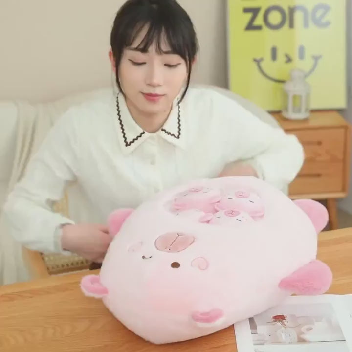 Capybara Plush Pillow with Six Balls Design for Kids