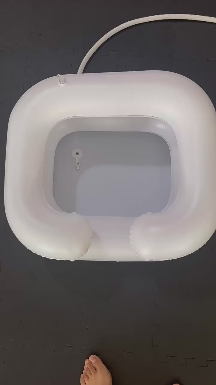 Inflatable Hair Wash Basin with Pillow for Bedridden Home Care