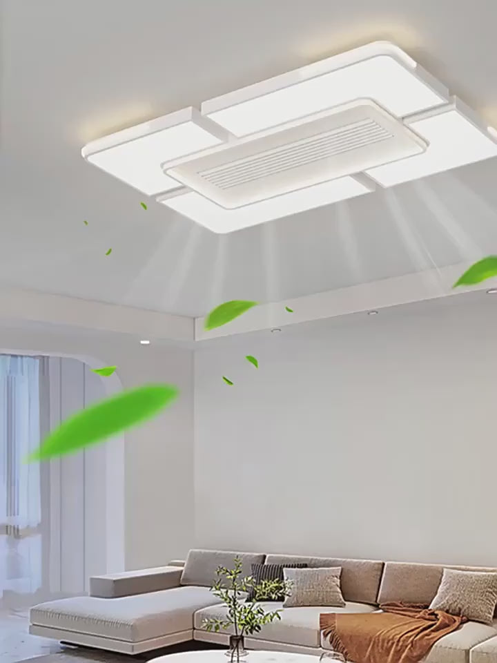 Modern Minimalist LED Ceiling Fan Light with Remote Control